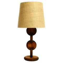 Large rare beautiful 1960s table lamp by Temde made of pinewood