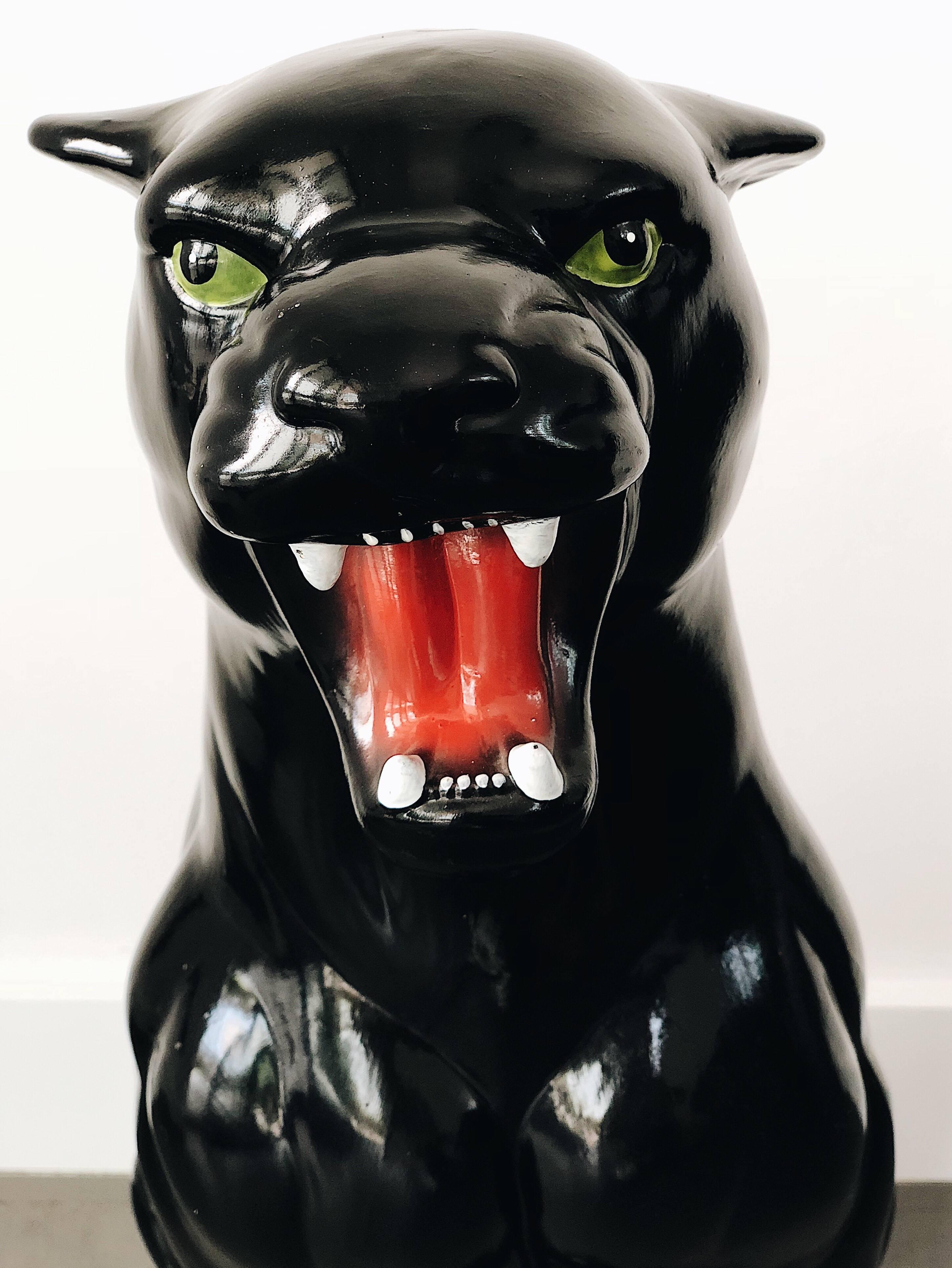 1950s ceramic black panther