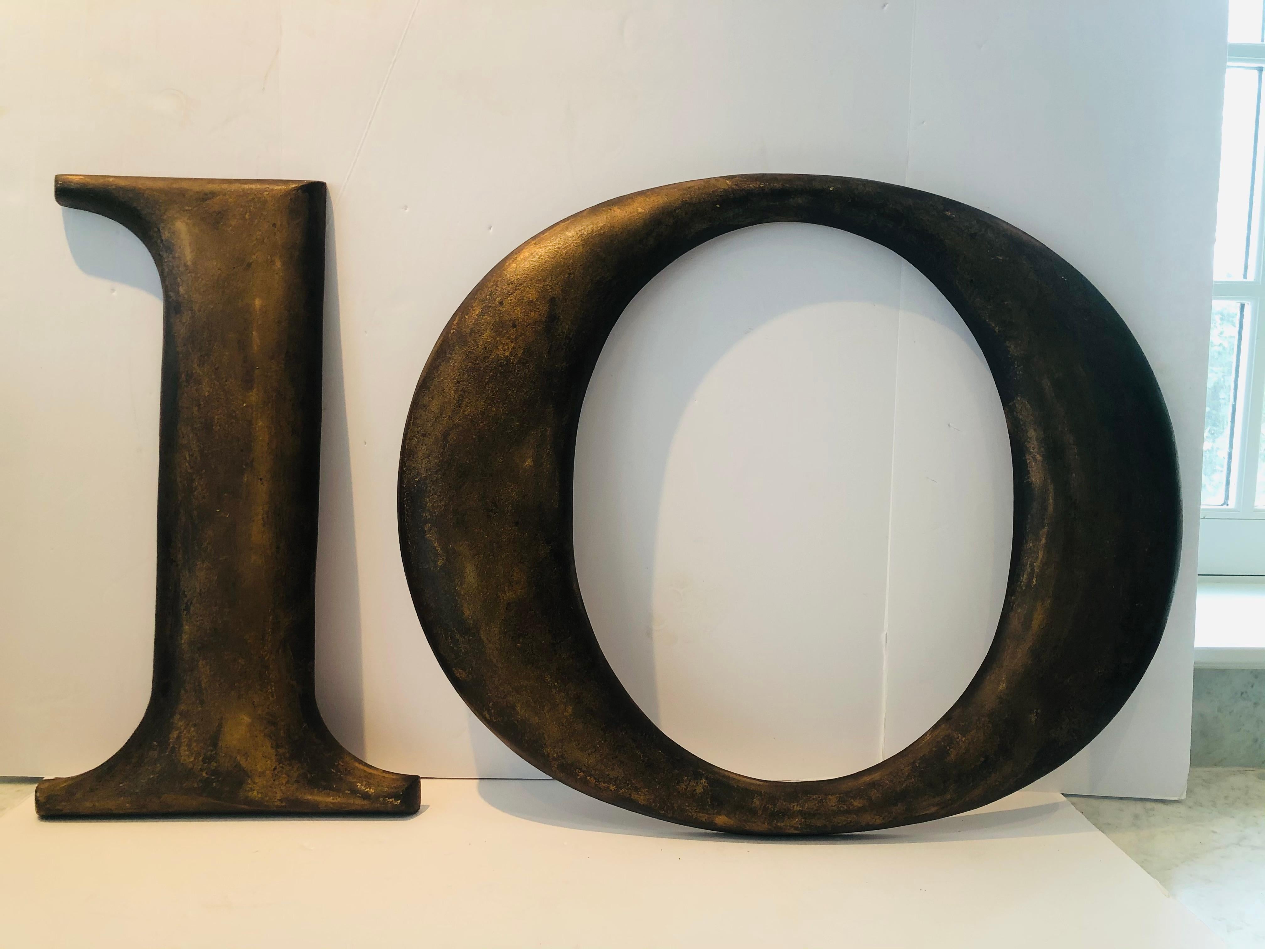 Large Rare Collectible Cast Metal Woolworth 5 & 10 Cent Store Sign Numbers 1