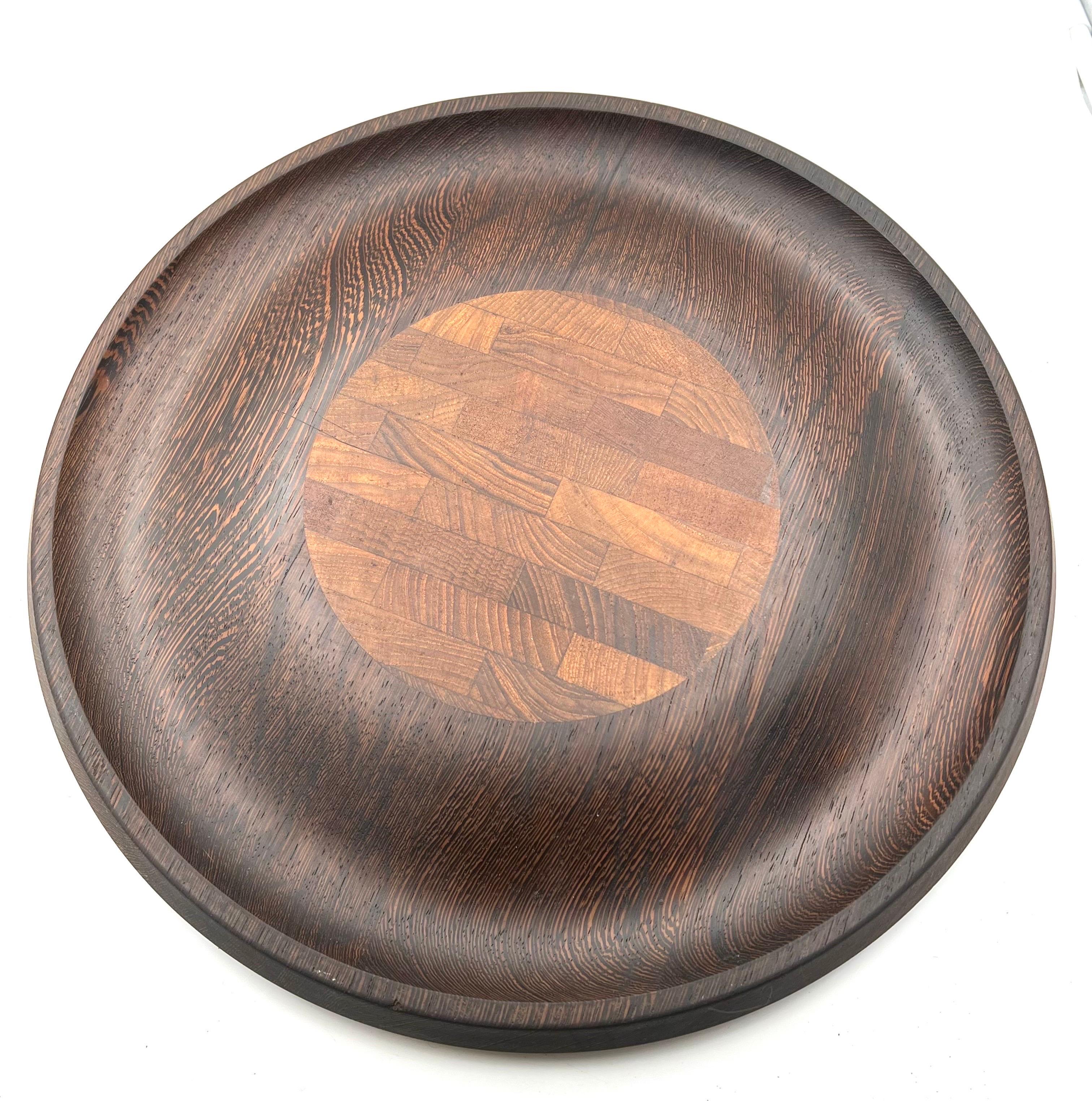 Mid-Century Modern Large Rare Dansk Rare Woods Wenge & Butcher Block Tray by Jens Quistgaard For Sale