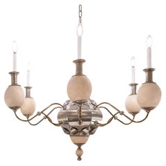 Large Rare J. Antony Redmile Chandelier with Mounted Ostrich Eggs 1970s
