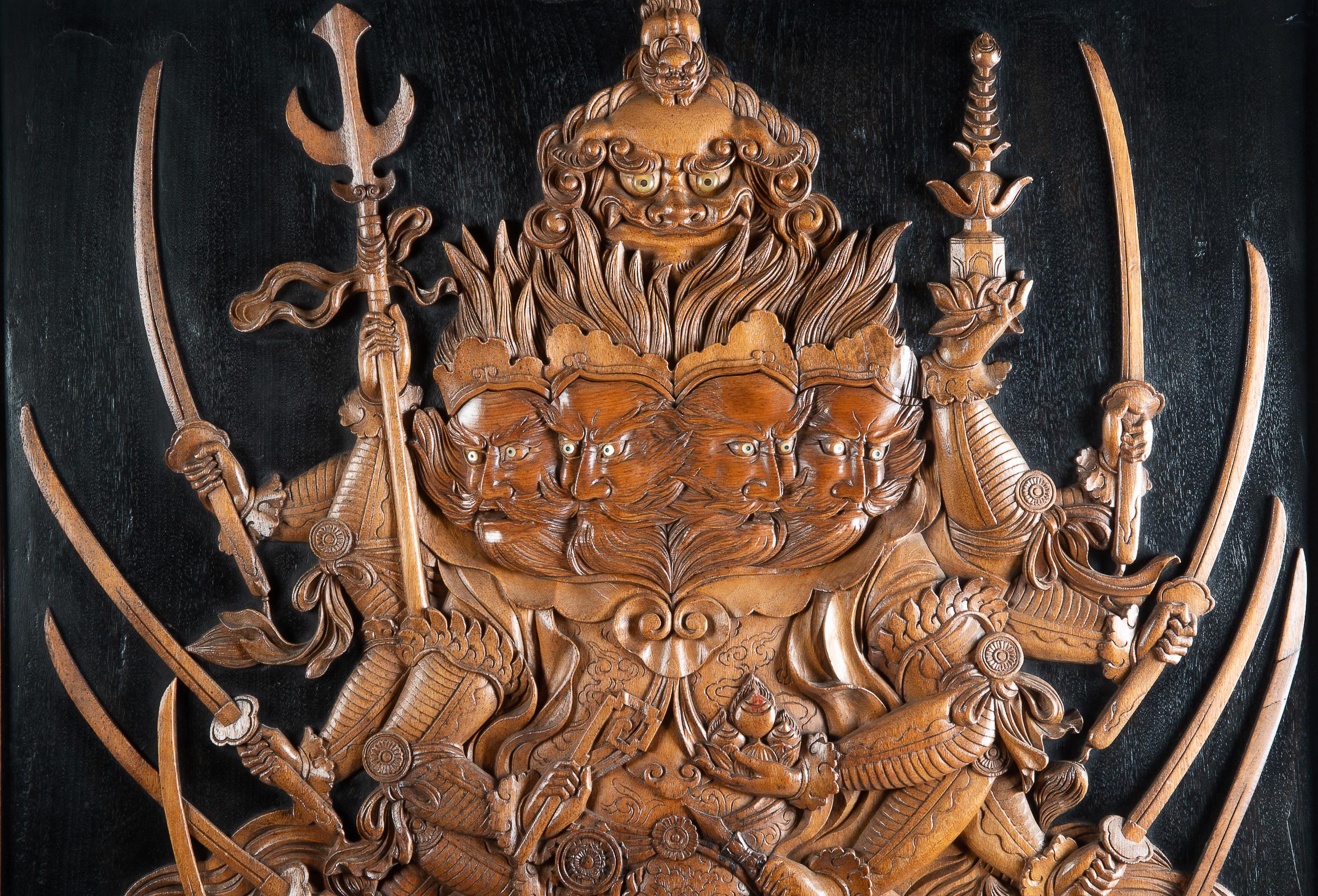 japanese carved wood panels