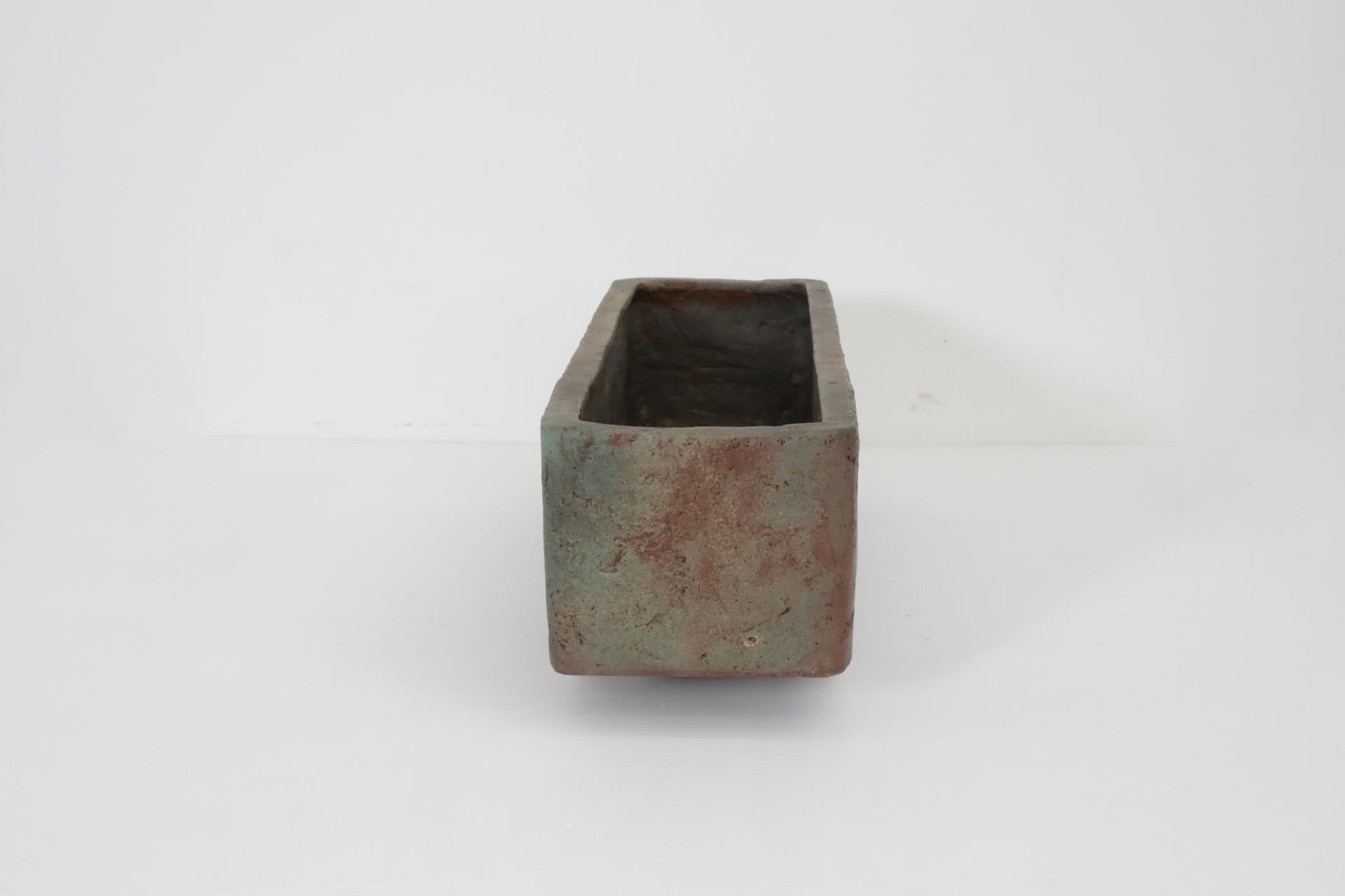 Dutch Large Rare Mid-Century Mobach Ceramic Trough Planter For Sale