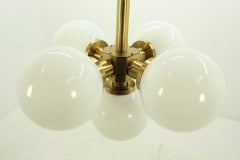 Large Rare Midcentury Chandelier Sputnik, 8 Items, Kamenicky Senov, 1970s