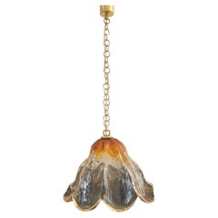 Large Rare Midcentury Pendant Kaiser Leuchten, Murano Glass, Germany, 1970s