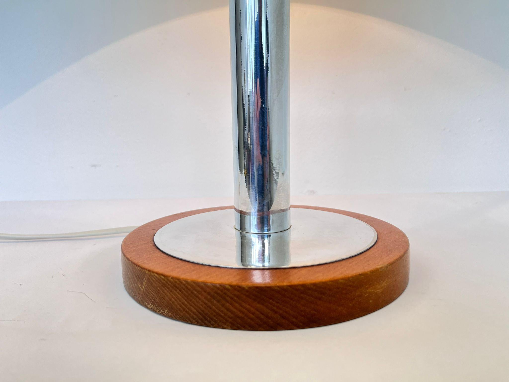 Chrome Grande lampe de table rare du milieu du siècle, Allemagne, années 1960 en vente