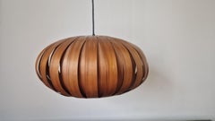 Large Rare Midcentury Veneer Pendant ULUV, 1960s