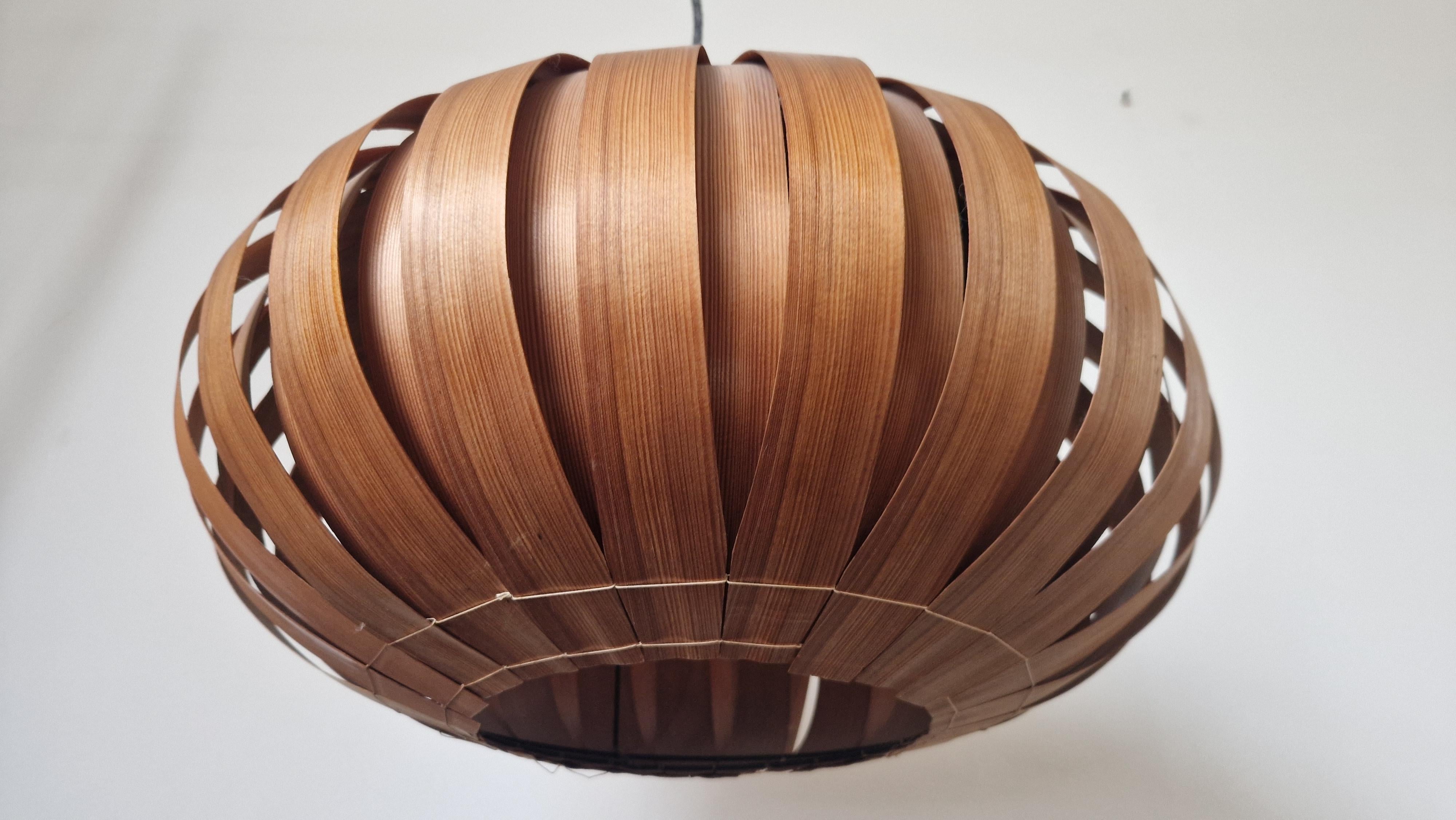 Large Rare Midcentury Veneer Pendant ULUV, 1960s In Good Condition For Sale In Praha, CZ