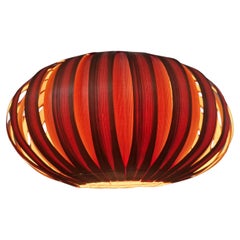 Large Rare Midcentury Veneer Pendant ULUV, 1960s
