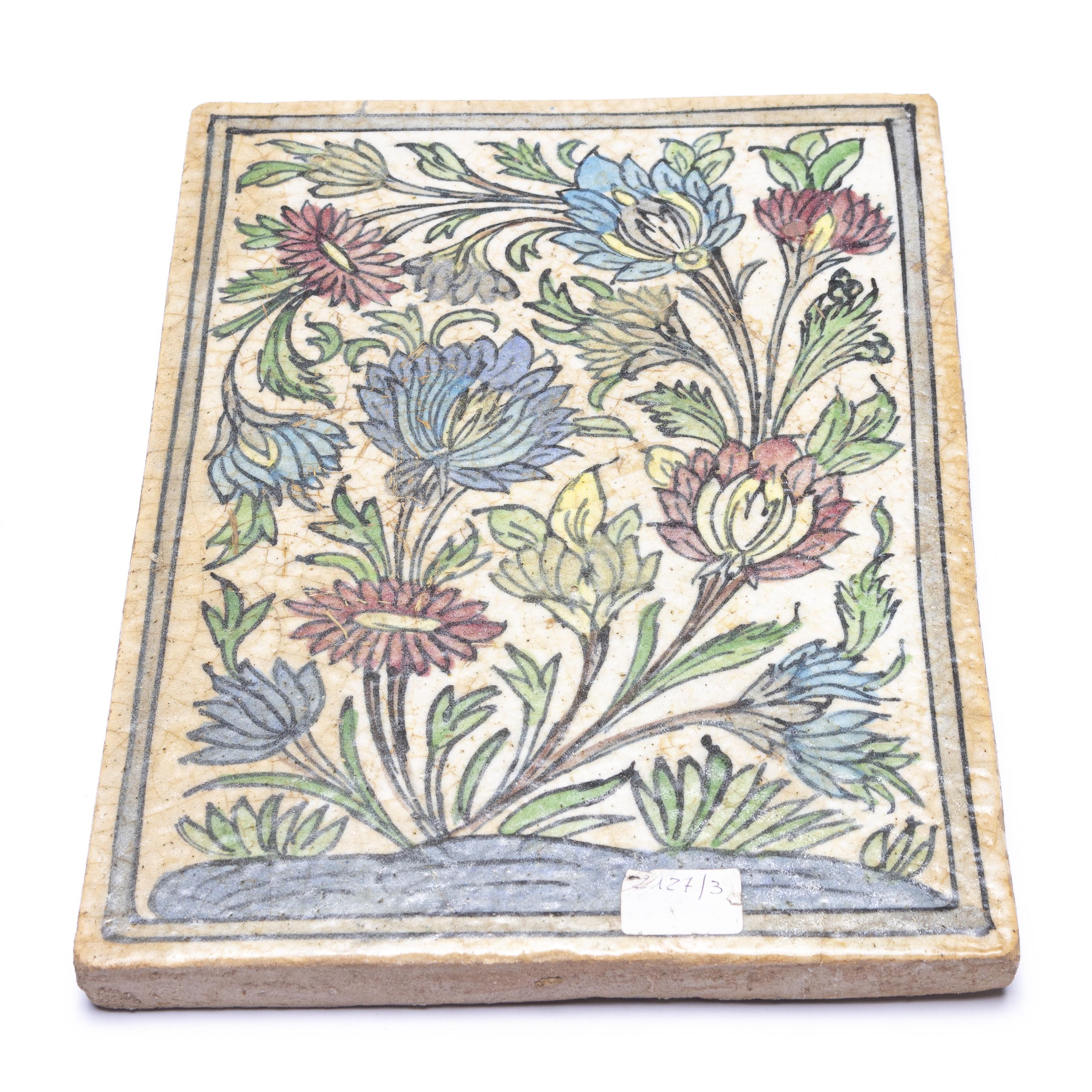 Armenian Large Rare Oriental AntiqueTile For Sale