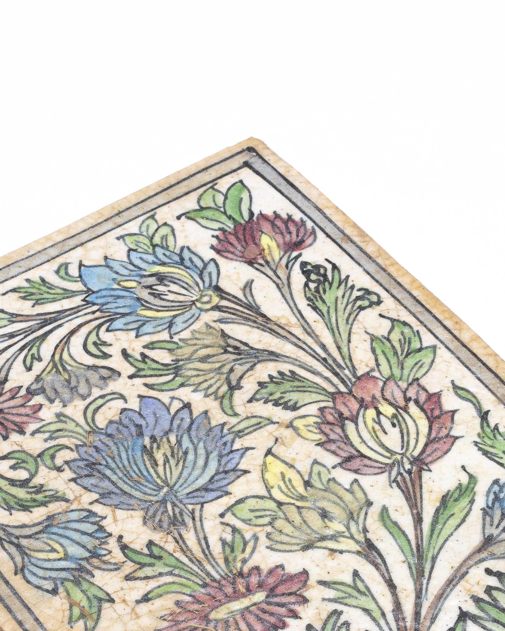 20th Century Large Rare Oriental AntiqueTile For Sale