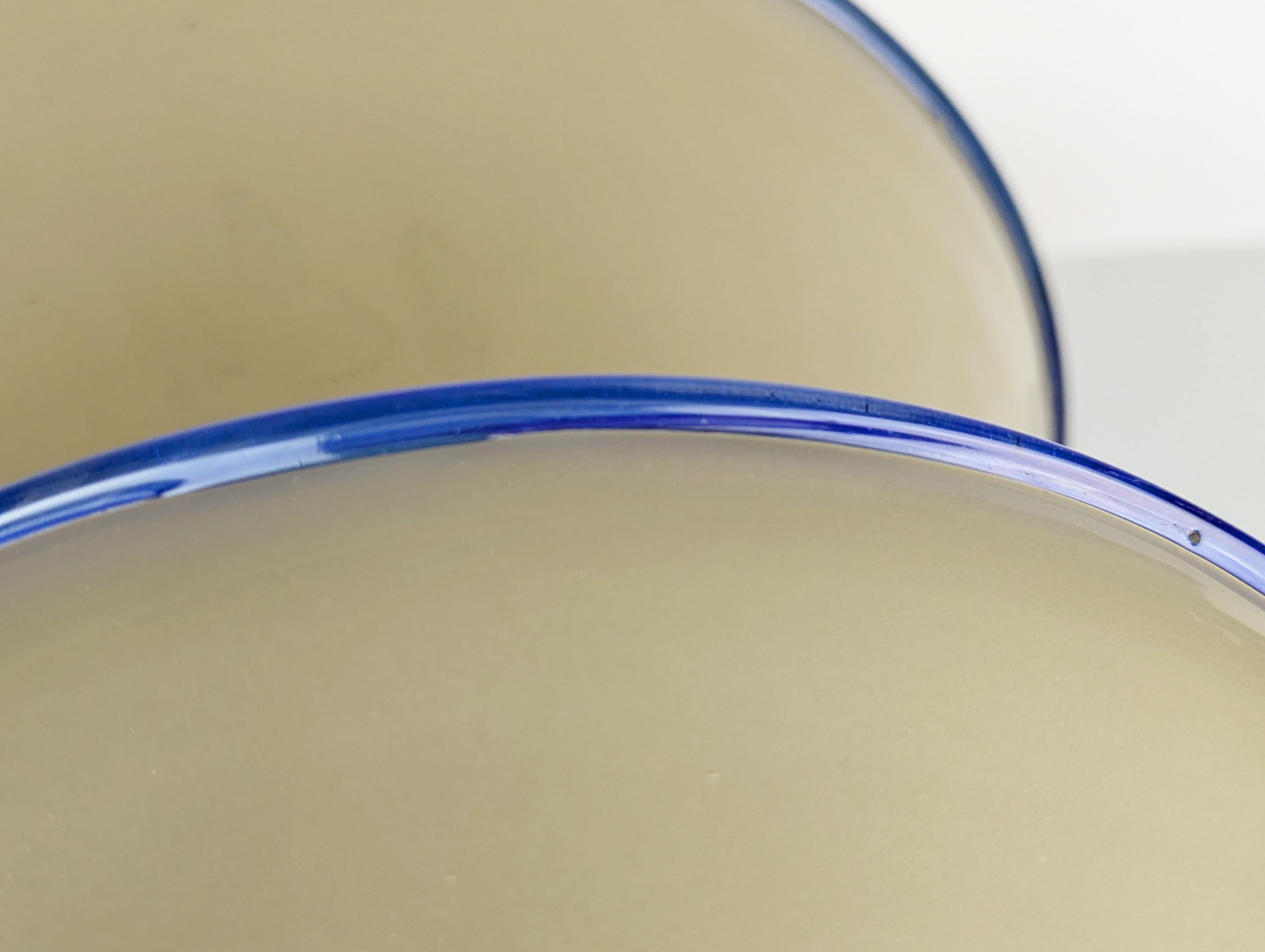 Große & seltene Paglierino & Blaues Murano Glas '30er Jahre Wandleuchter attr. zu Martinuzzi im Angebot 3