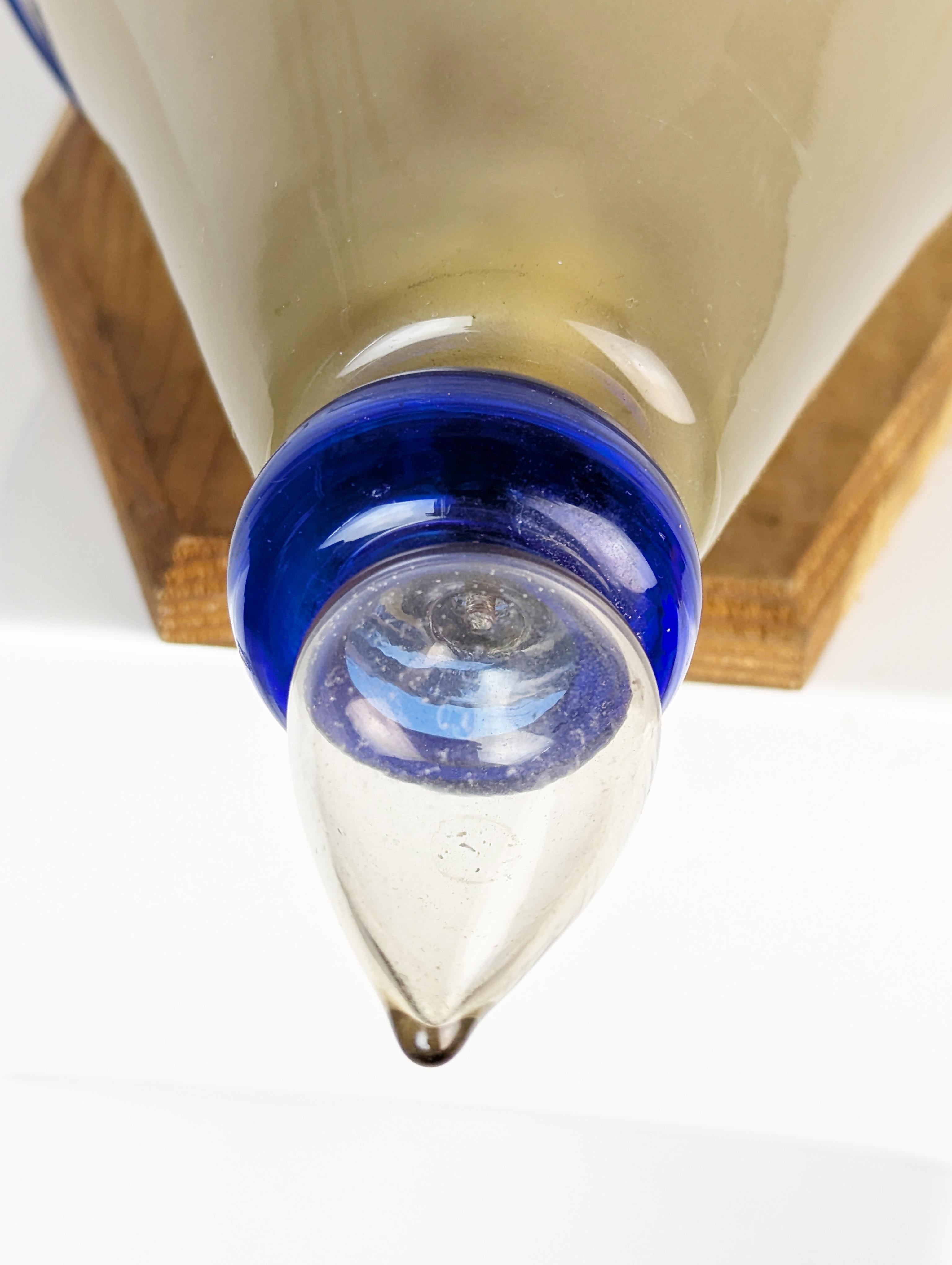 Große & seltene Paglierino & Blaues Murano Glas '30er Jahre Wandleuchter attr. zu Martinuzzi im Angebot 5