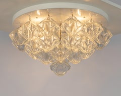 Large Rare Pagoda Glass Chandelier by Kalmar, Austria, 1960s