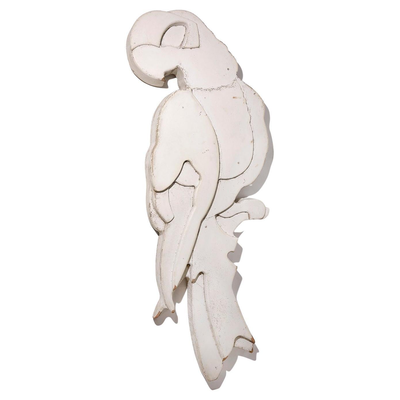 Large Rare Resin Laminated Parrot French, circa 1970s