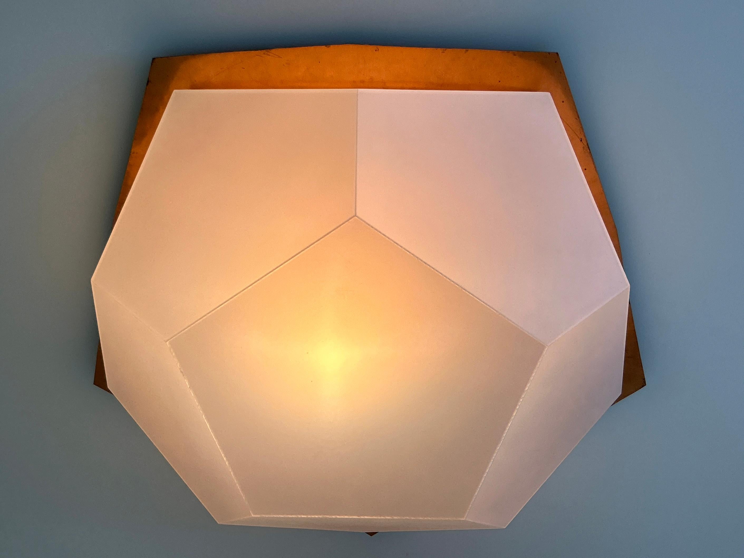 Milieu du XXe siècle Grand et rare plafonnier ou applique murale anthroposophique de l'école Rudolf Steiner, années 1960 en vente