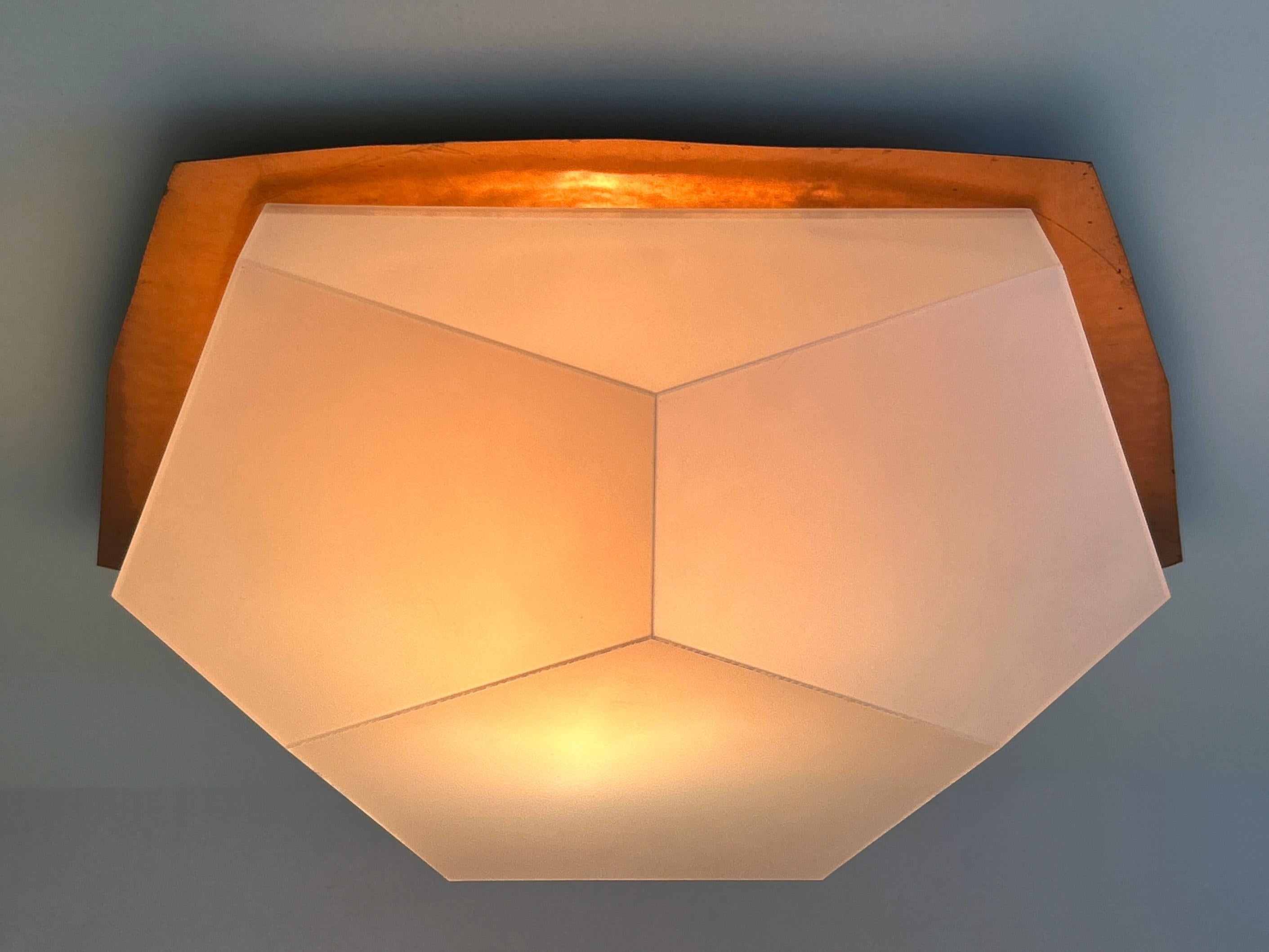 Grand et rare plafonnier ou applique murale anthroposophique de l'école Rudolf Steiner, années 1960 en vente 1