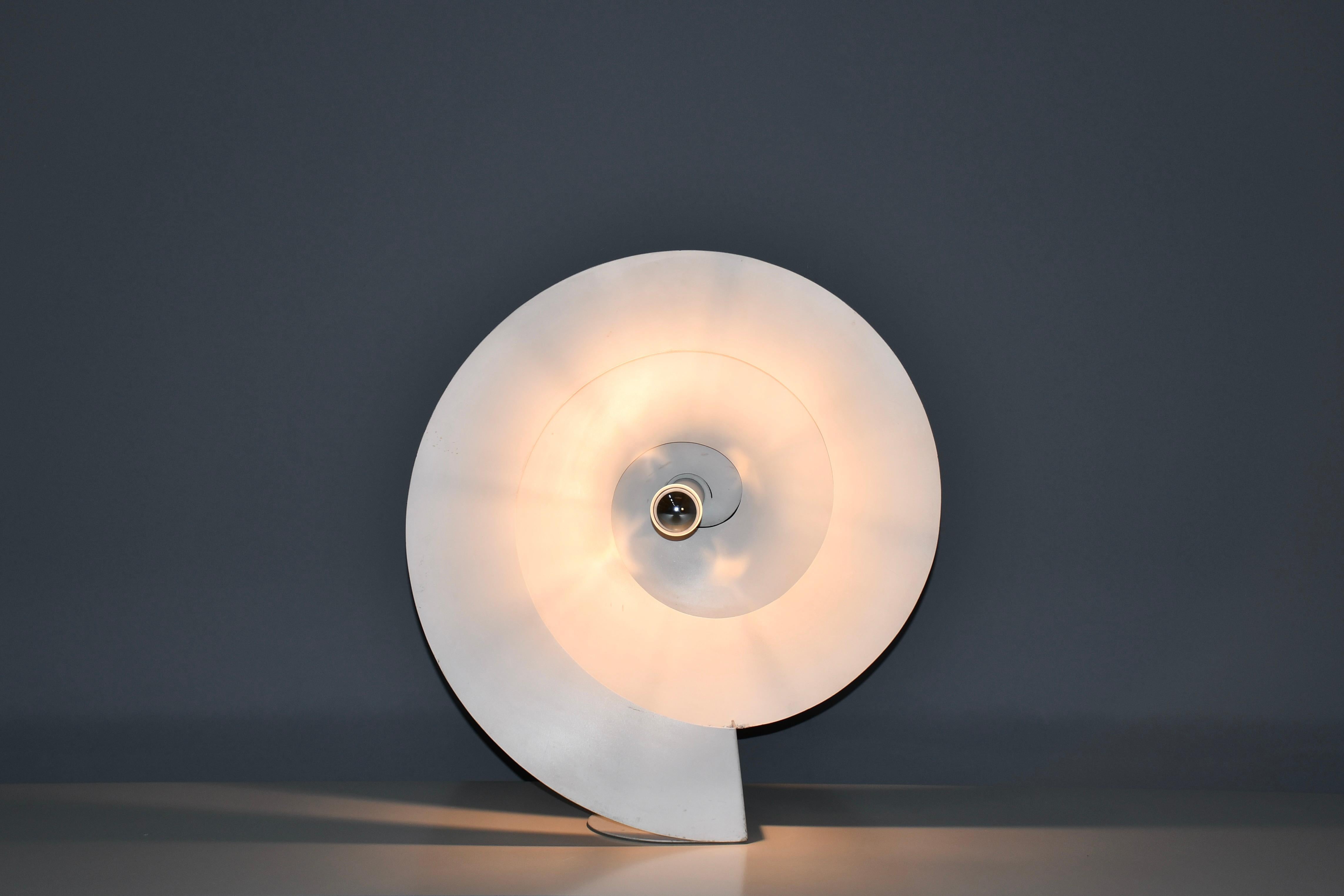 Large Rare Spiral Table Lamp by Luc Bernard, France 1974 For Sale 1