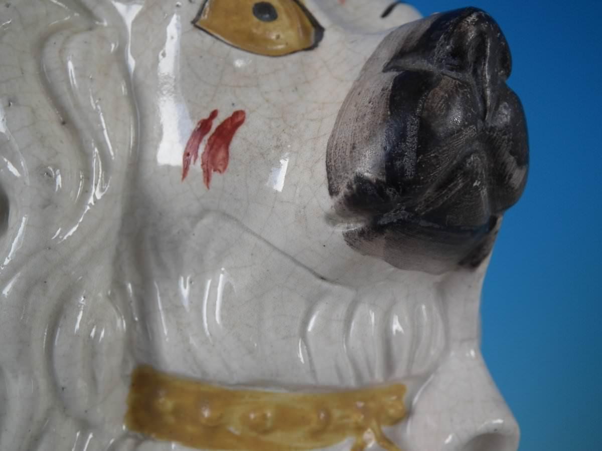 Large Rare Staffordshire Begging Spaniel Smoking a Pipe 6