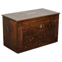 LARGE RARE VICTORIAN Vintage MILITARY CAMPAIGN SPECiMEN TRUNK OR LETTERS TRUNK