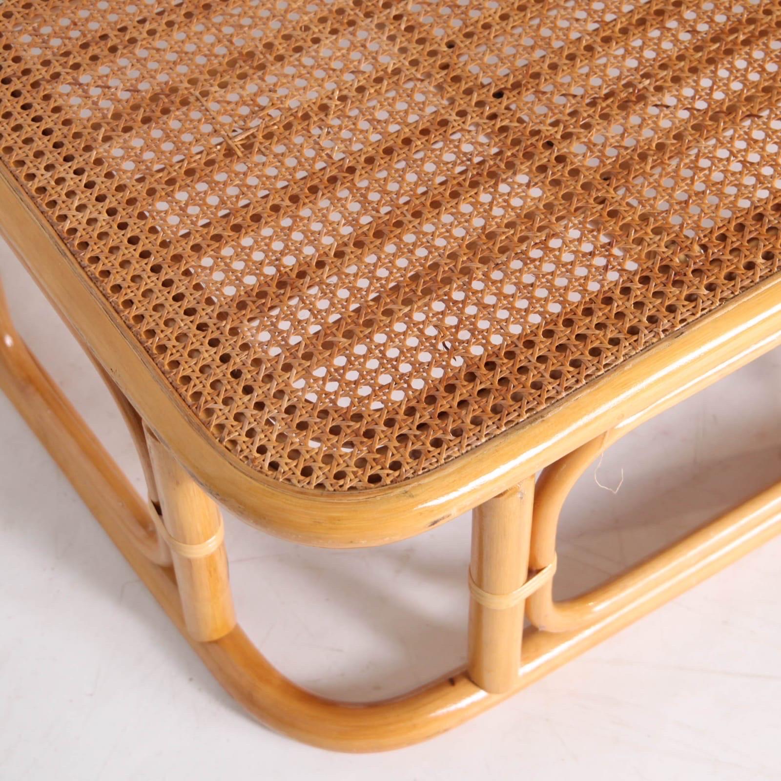 Large rattan and canework coffee table For Sale 2