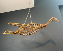 Large Rattan Bird Mobile