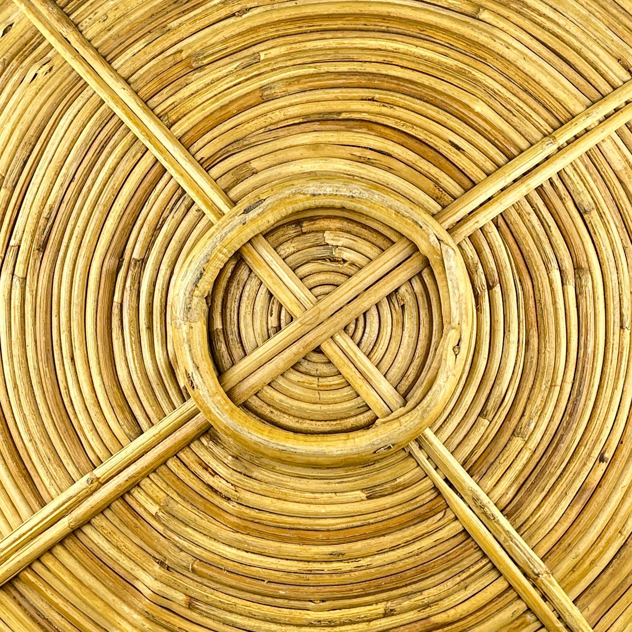 Grande ciotola in rattan per frutta, Italia anni '70 in vendita 6