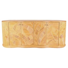 Large rattan « foliages » credenza