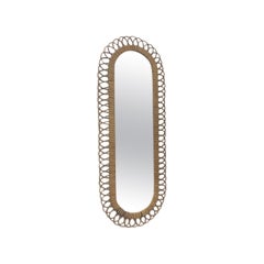Large rattan mirror by Franco Albini for Bonacina 1960
