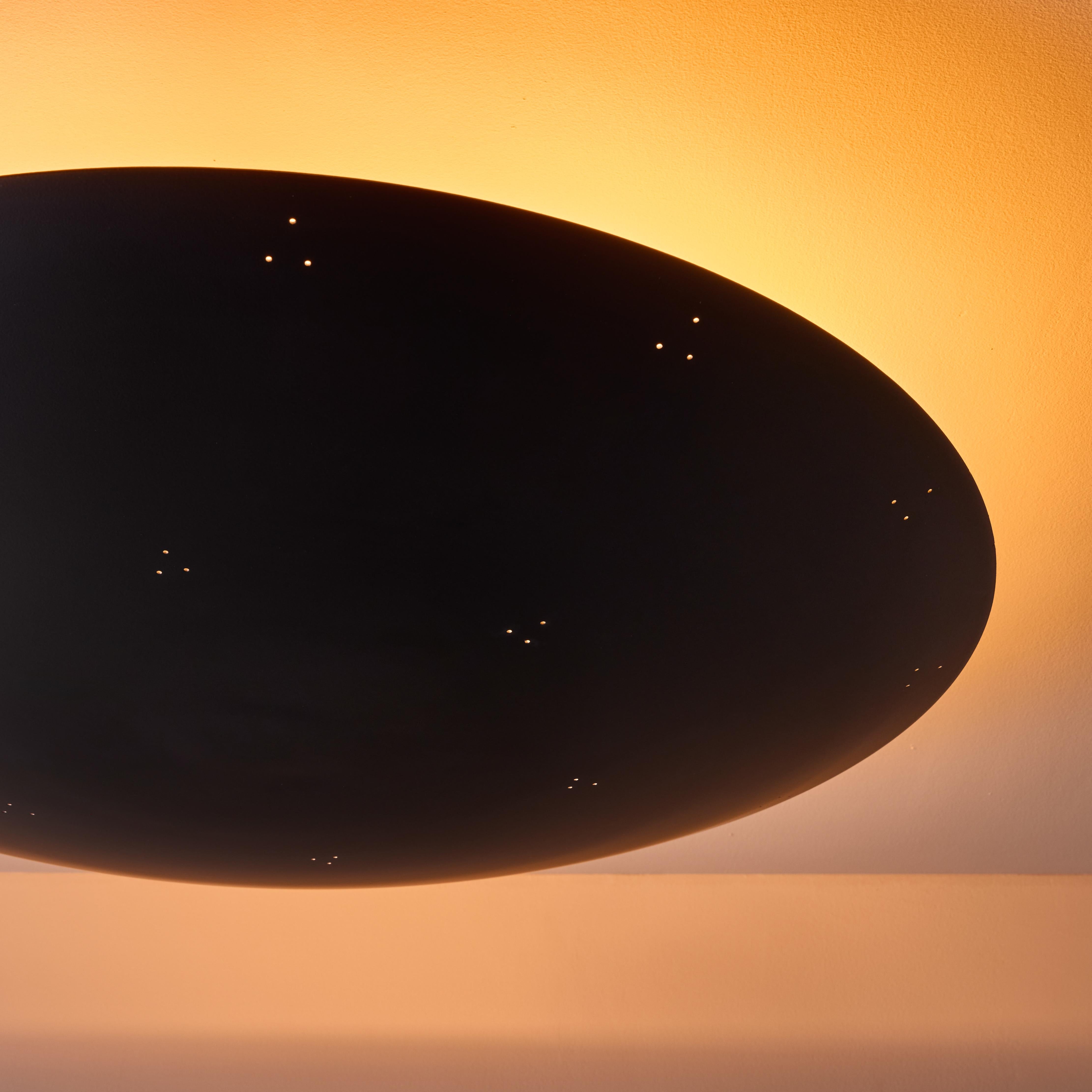 Large Raul Reyes 'Rey 26' Perforated Dome Ceiling Lamp in Black For Sale 4