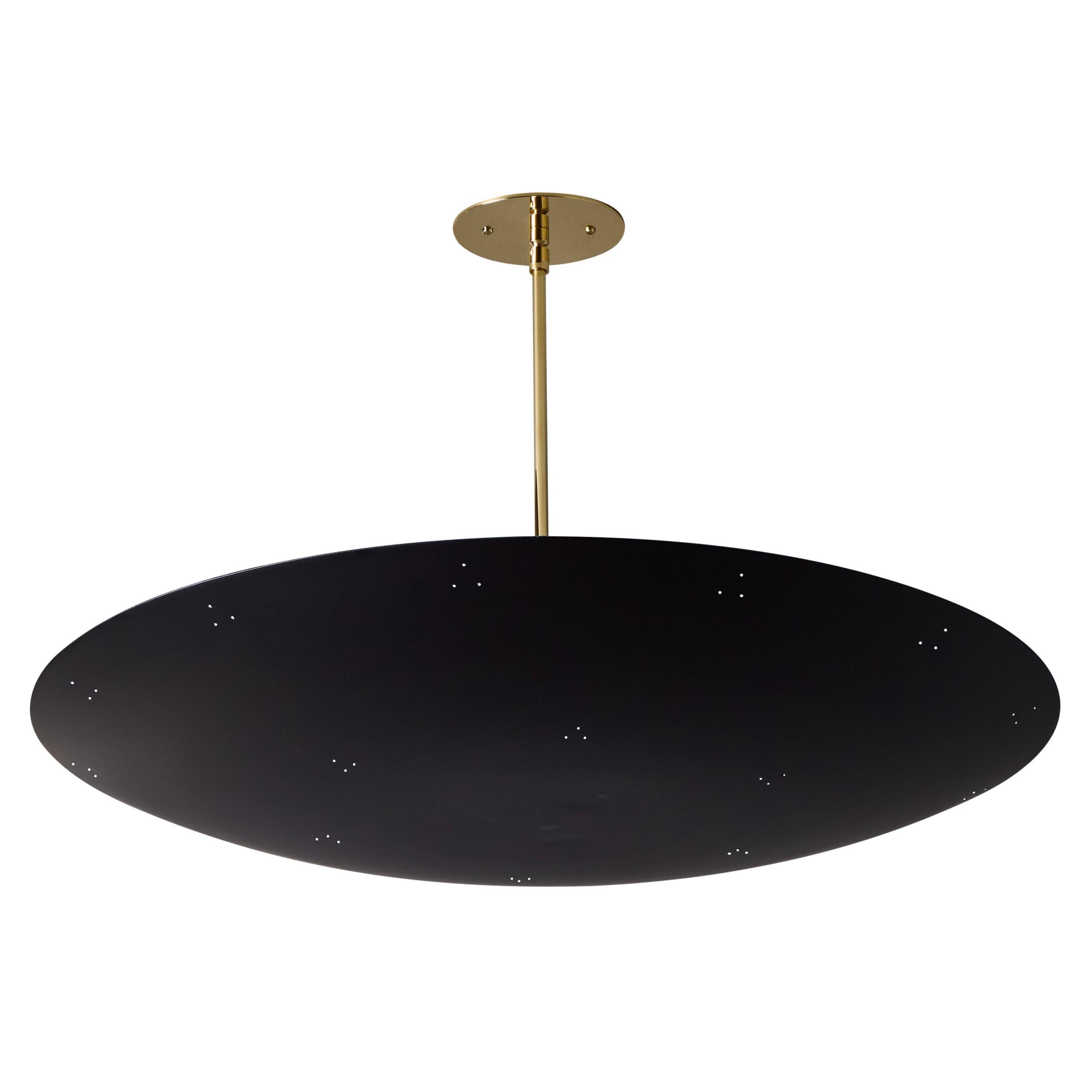 Large Raul Reyes 'Rey 26' Perforated Dome Ceiling Lamp in Black For Sale 9