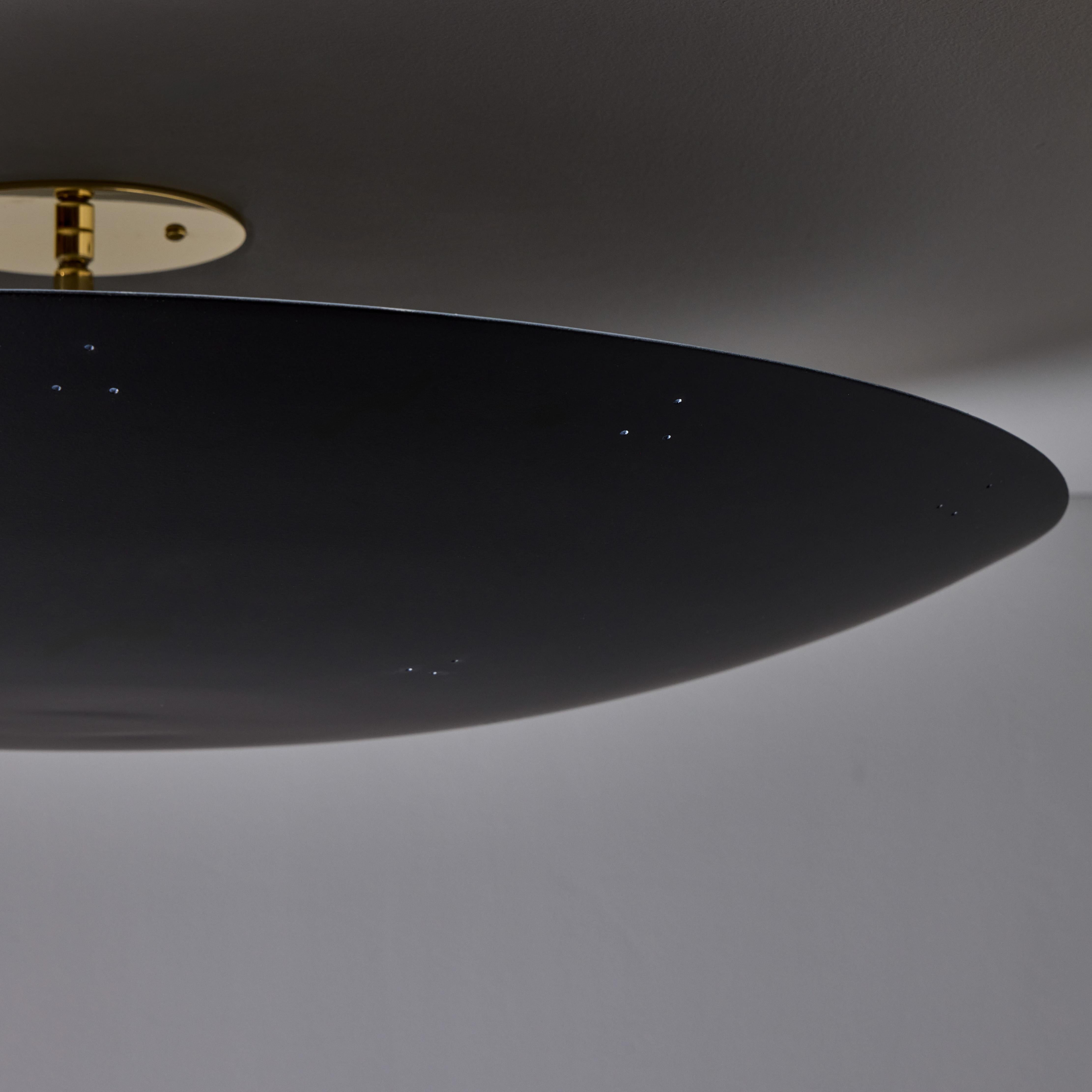 Large Raul Reyes 'Rey 26' Perforated Dome Ceiling Lamp in Black For Sale 2