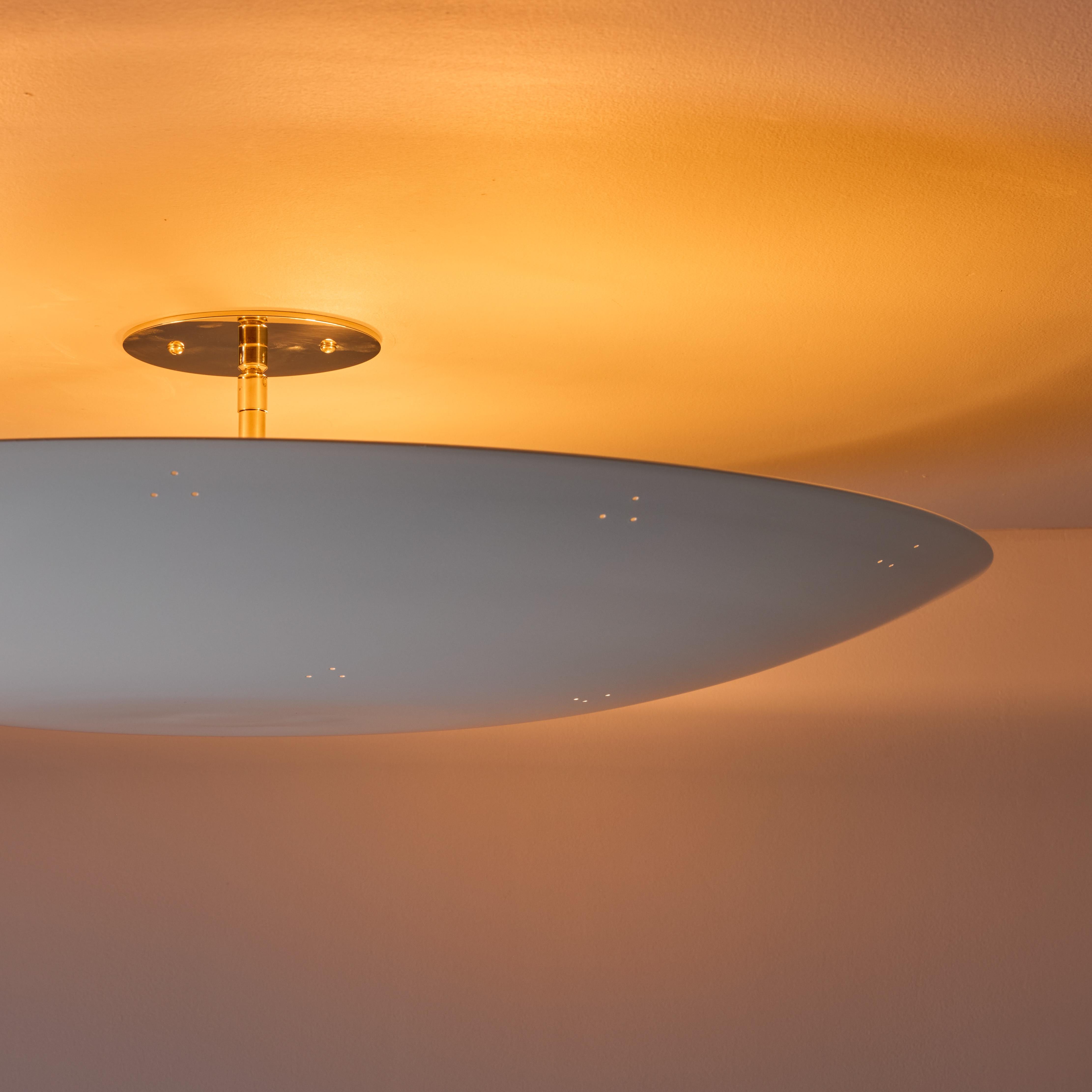 Large Raul Reyes 'Rey 26' Perforated Dome Ceiling Lamp in White For Sale 4