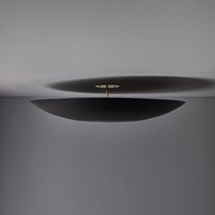 Large Raul Reyes 'Rey 30' Perforated Dome Ceiling Lamp in Black