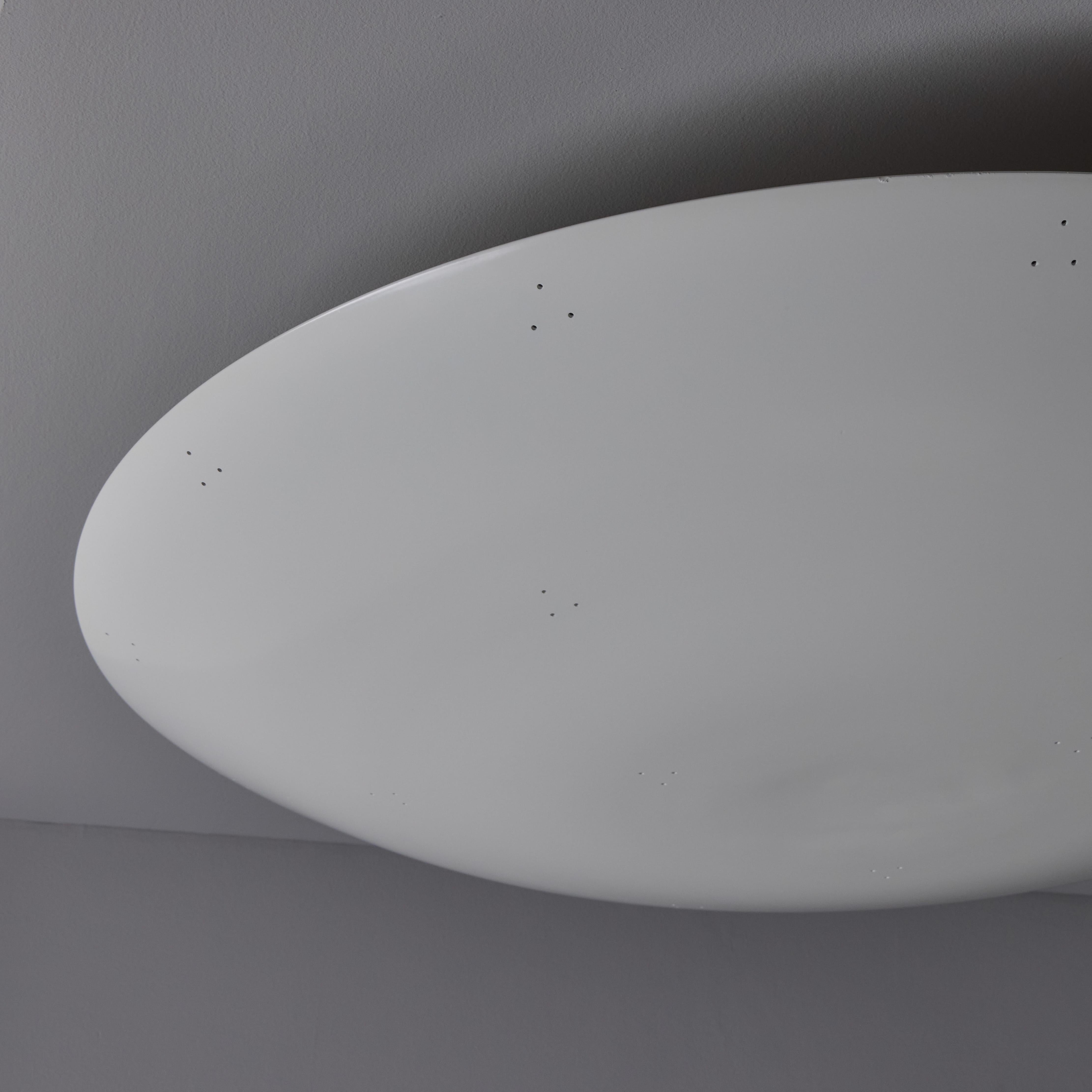 Large Raul Reyes 'Rey 30' Perforated Dome Ceiling Lamp in White For Sale 4
