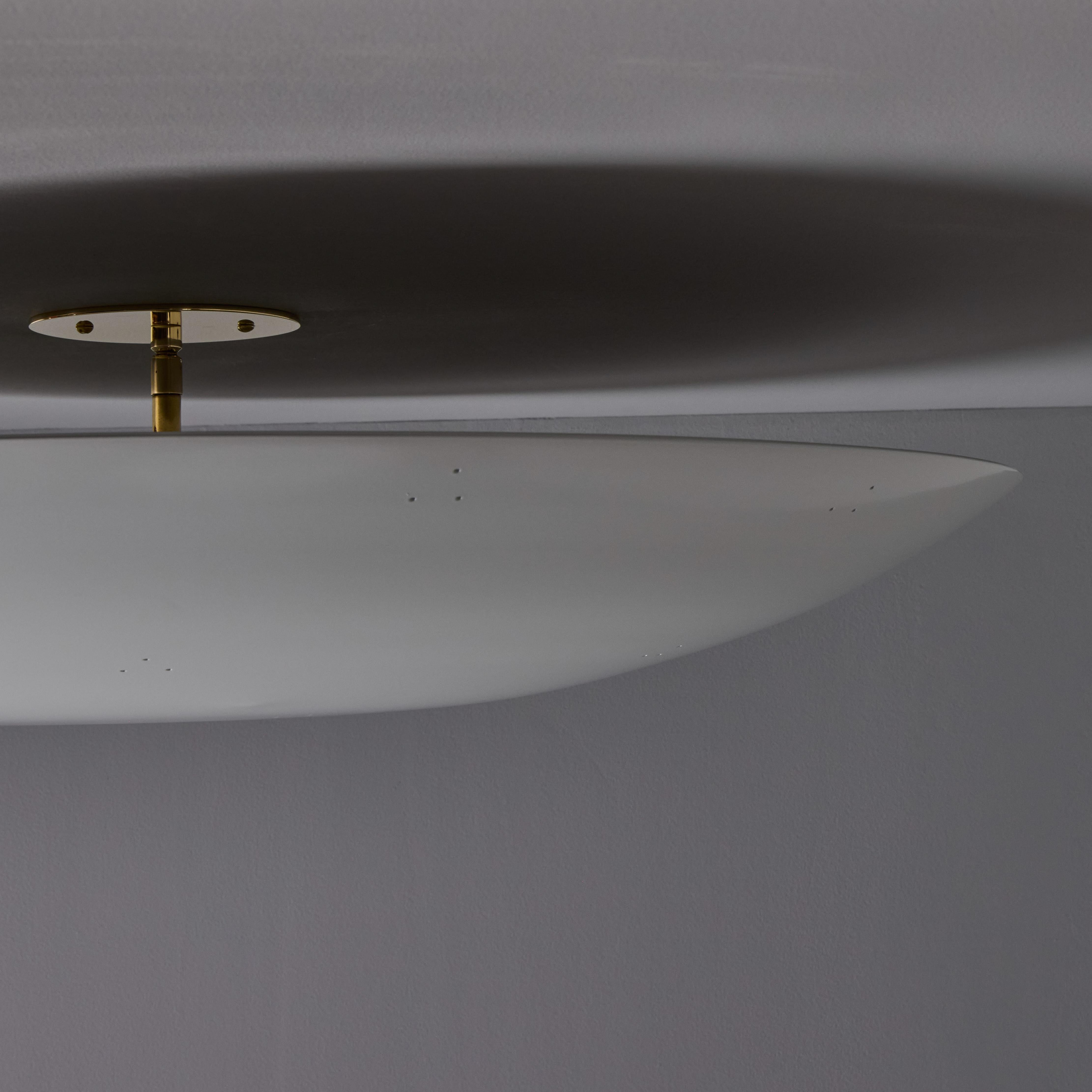 Large Raul Reyes 'Rey 30' Perforated Dome Ceiling Lamp in White For Sale 5