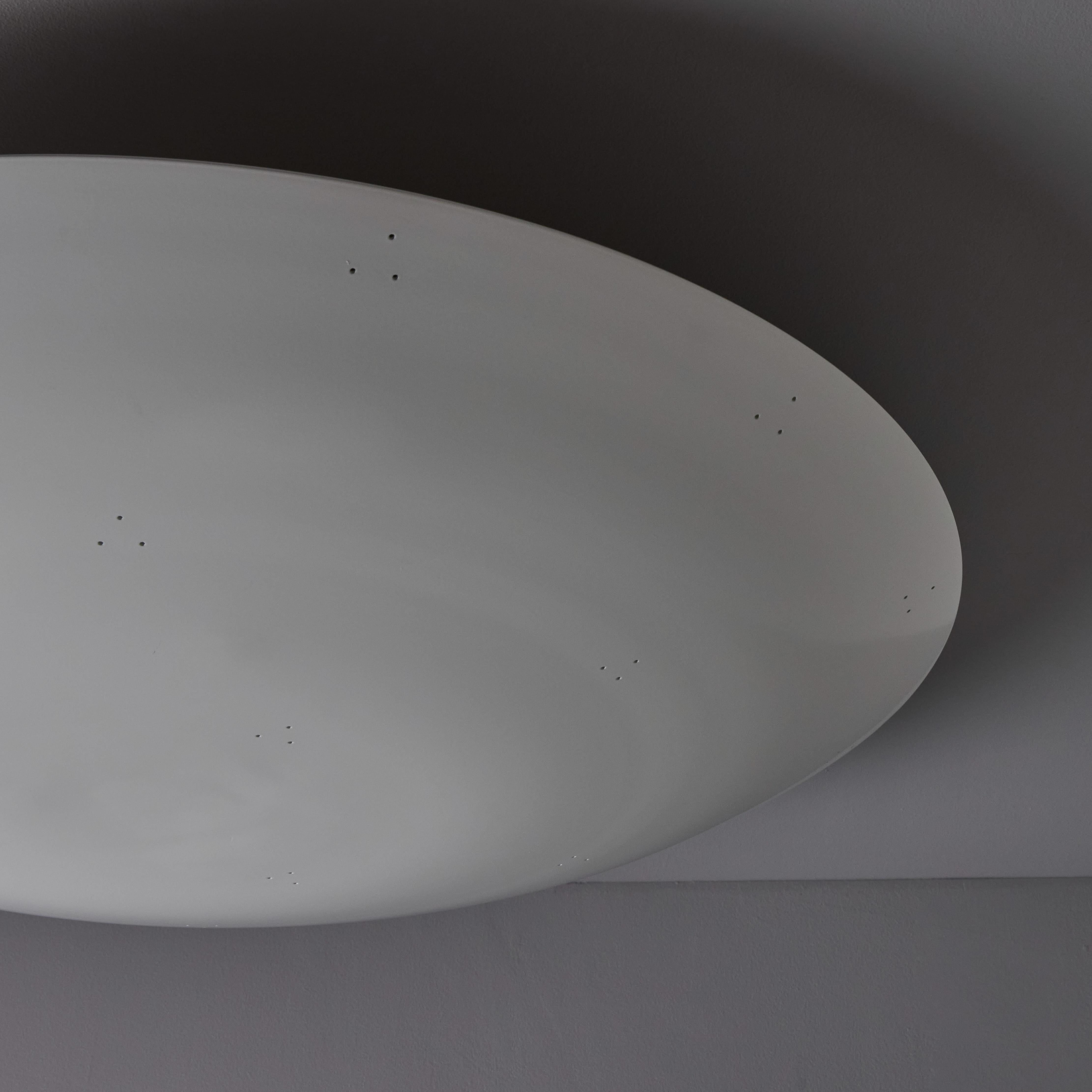 Large Raul Reyes 'Rey 30' Perforated Dome Ceiling Lamp in White For Sale 1