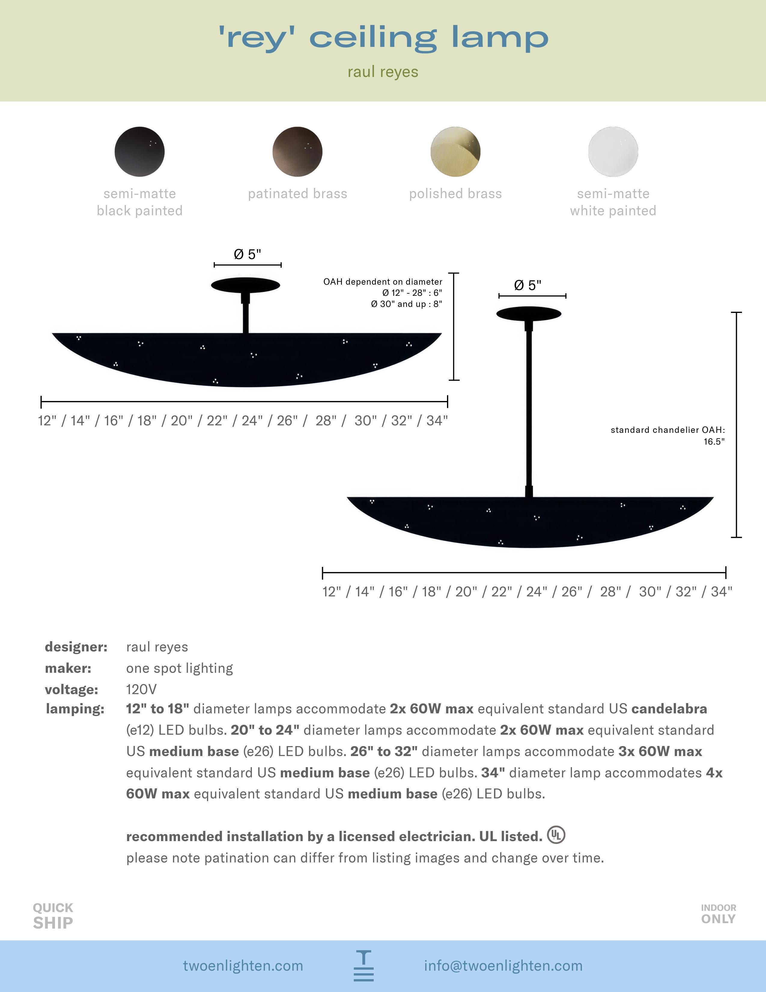 Grande lampadario a cupola traforata Raul Reyes 'Rey 30' in nero in vendita 9