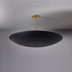 Large Raul Reyes 'Rey 30' Perforated Dome Chandelier in Black