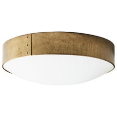 Large Raw Brass Ceiling Lamp by Konsthantverk, Modern Design, 55 cm