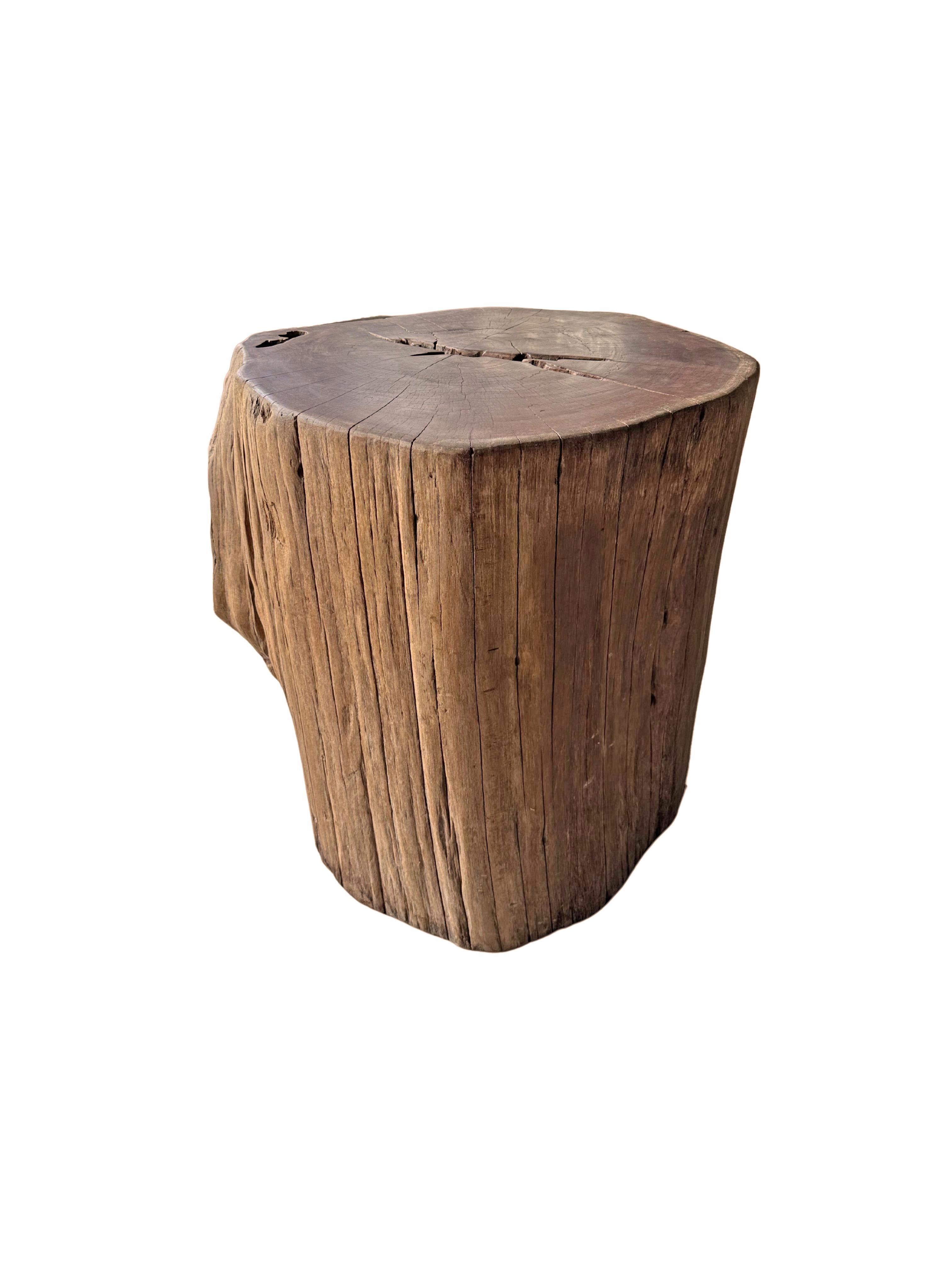 Other Large Raw Organic Solid Iron Wood Side Table 