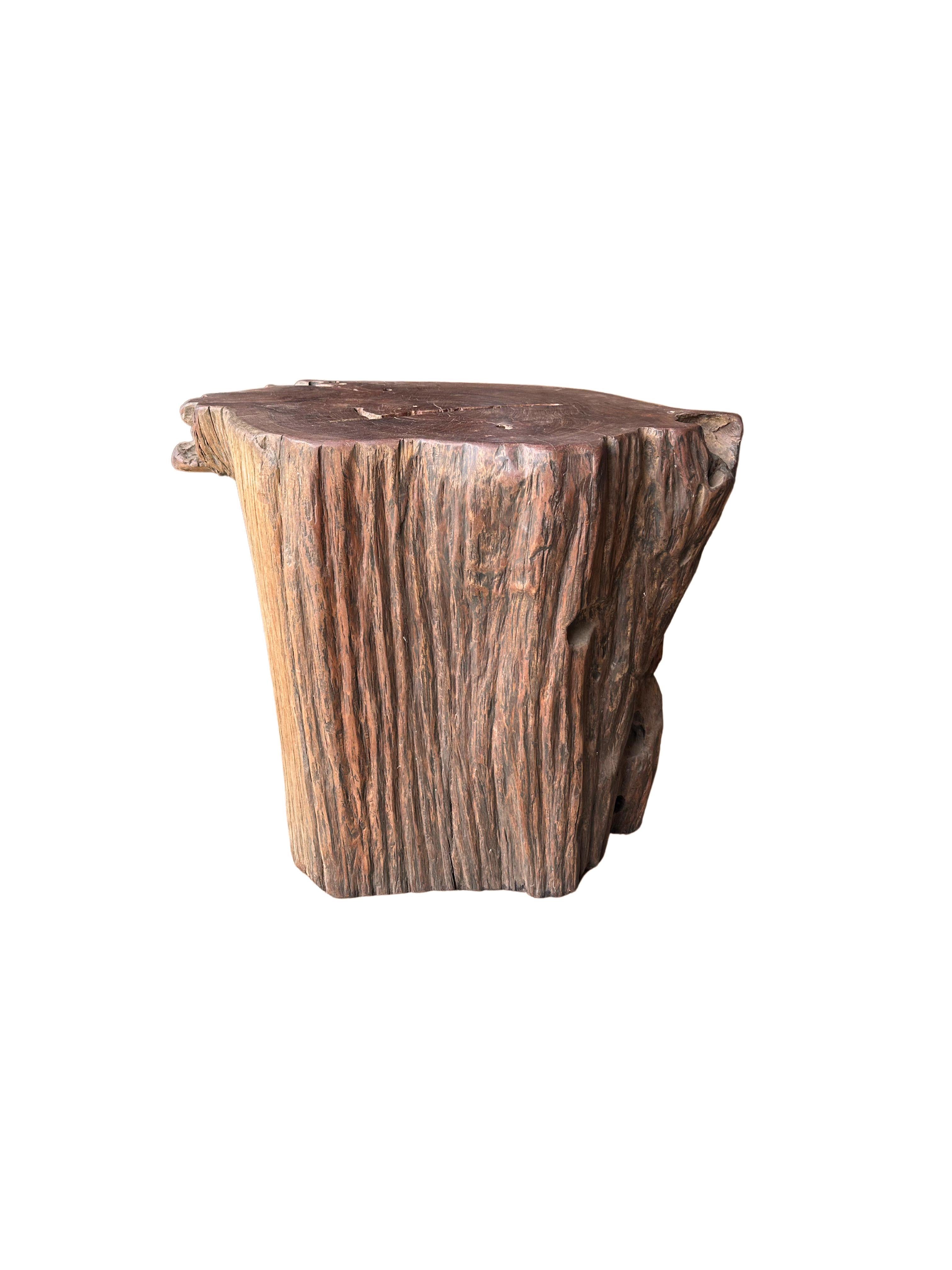 Other Large Raw Organic Solid Iron Wood Side Table 