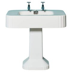 Großes Porcher Pedestal-Spülbecken aus den 1920er Jahren