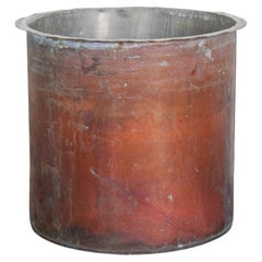 Large Reclaimed Antique Copper Planter with natural Patina