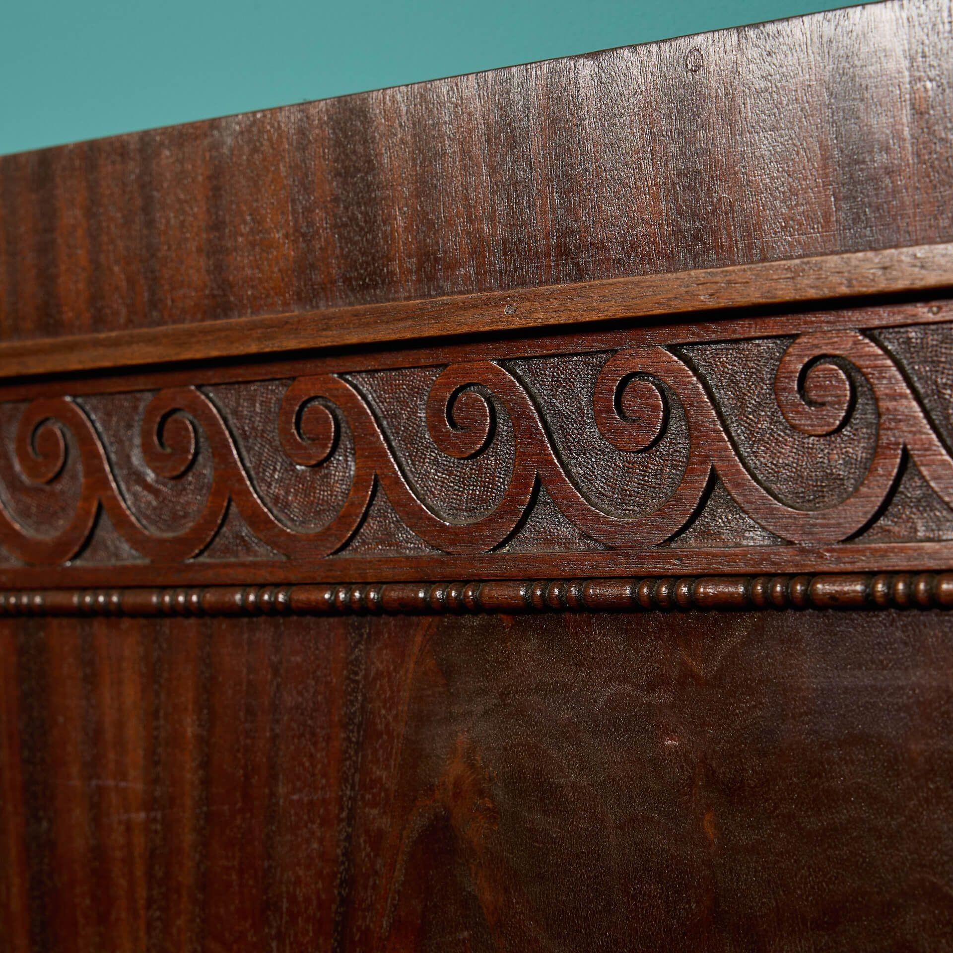 20th Century Large Reclaimed Art Deco Mahogany Fireplace For Sale