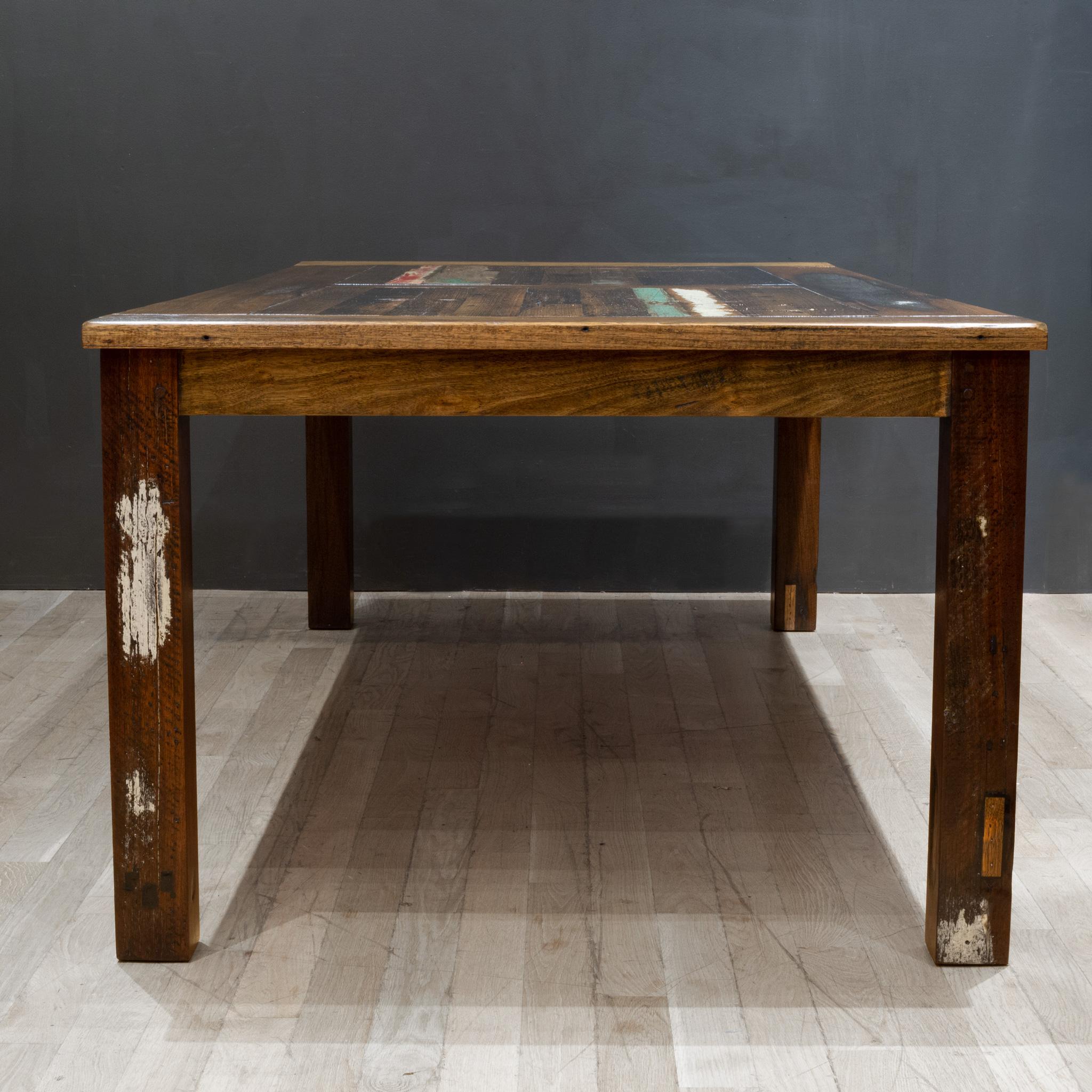 Large Reclaimed Australian Hardwood Dining Table In Good Condition For Sale In San Francisco, CA