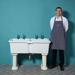 Large Reclaimed Double Belfast Sink on Legs