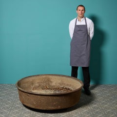 Large Reclaimed English Round Cast Iron Trough Planter or Water Feature