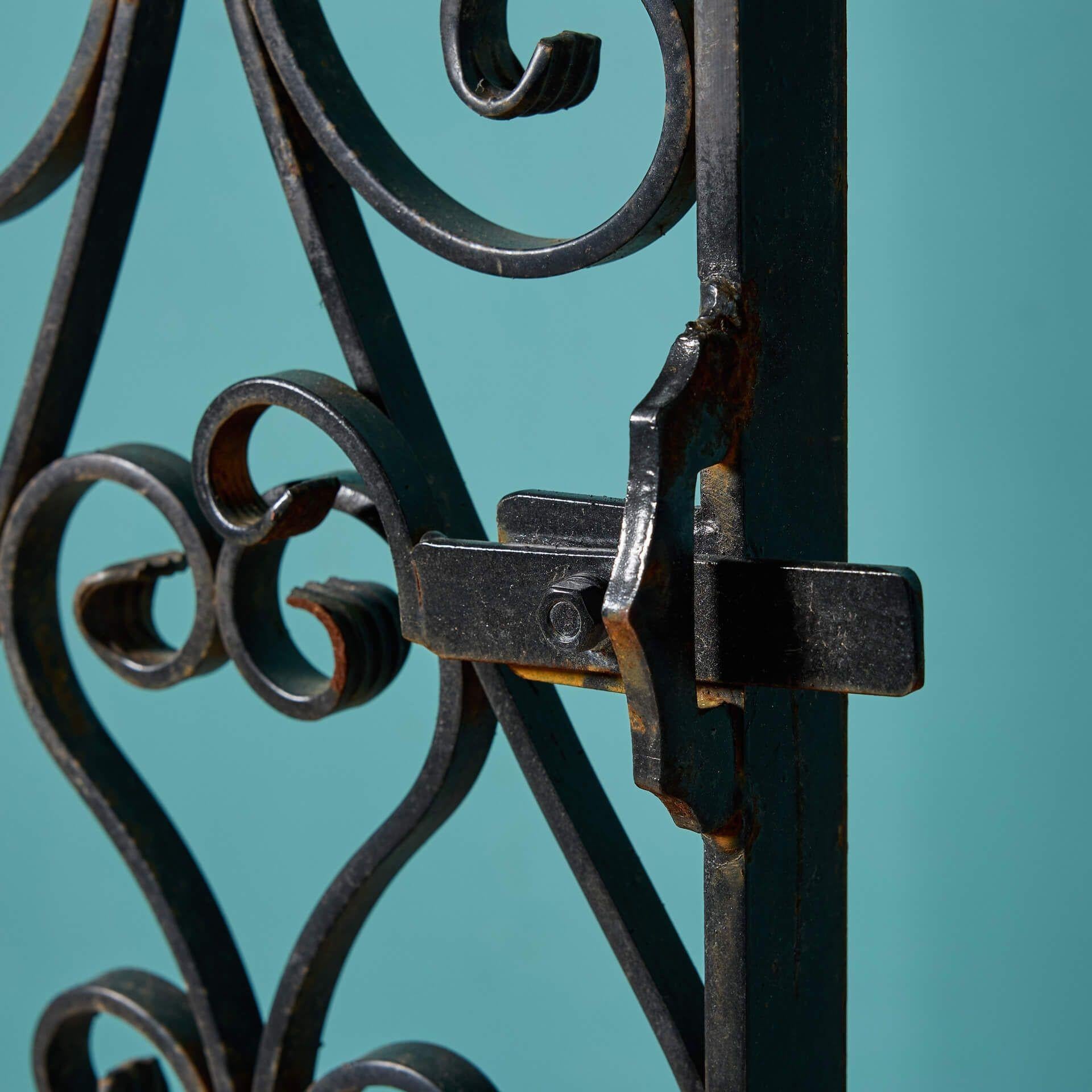 Victorian Large Reclaimed English Wrought Iron Gate