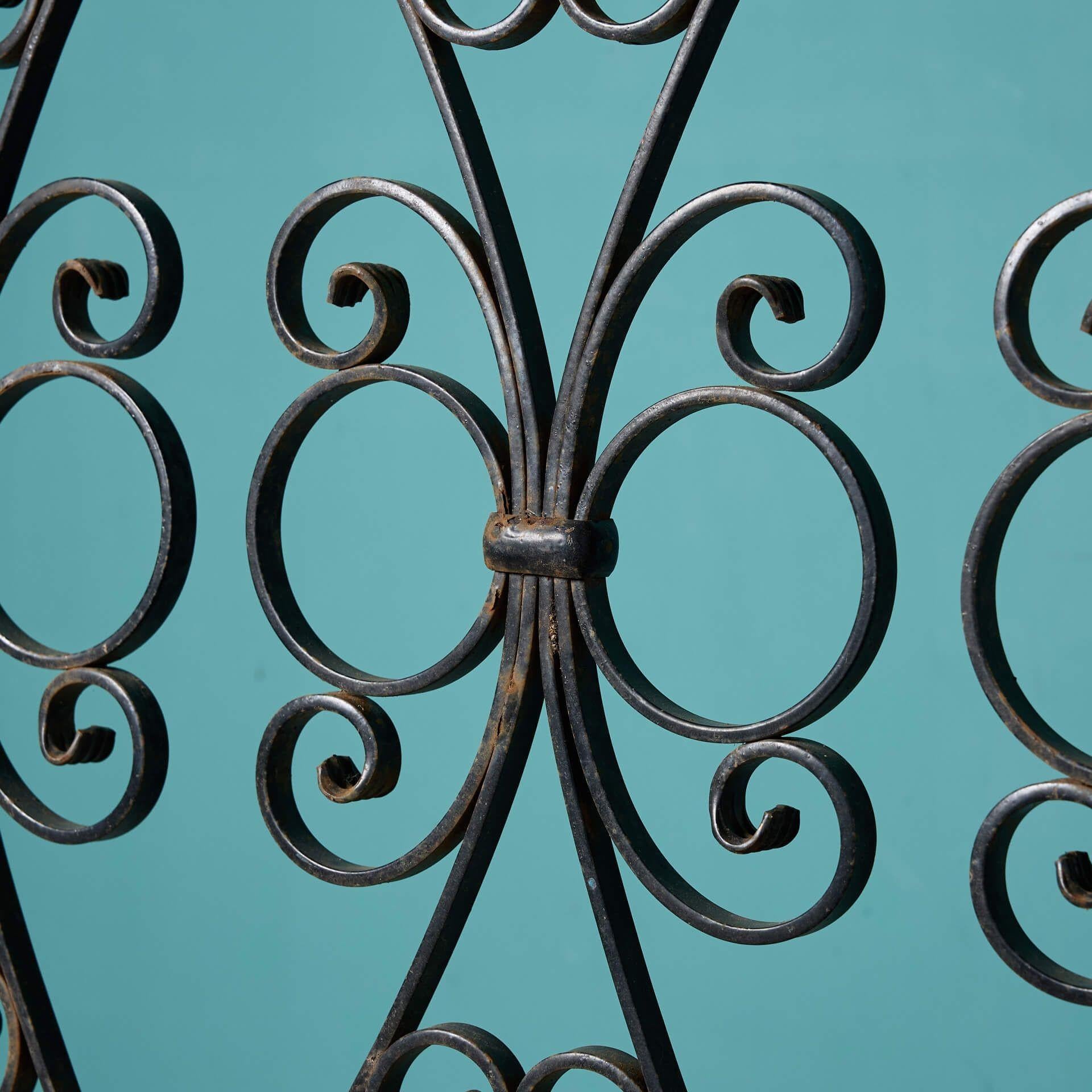 20th Century Large Reclaimed English Wrought Iron Gate